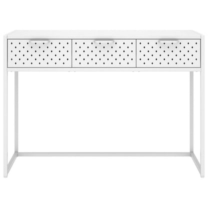 vidaXL Console Table White 41.7"x13.8"x29.5" Steel