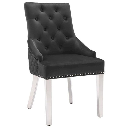 Dining Chair Black Velvet