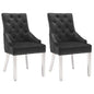 Dining Chairs 2 pcs Black Velvet