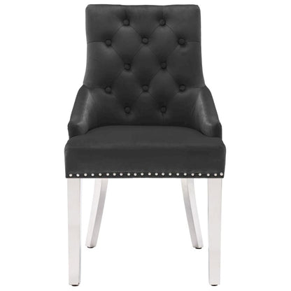 Dining Chairs 2 pcs Black Velvet