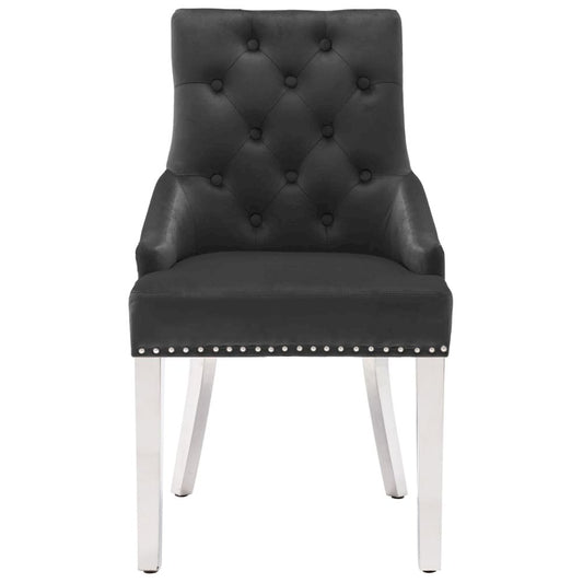 Dining Chairs 2 pcs Black Velvet