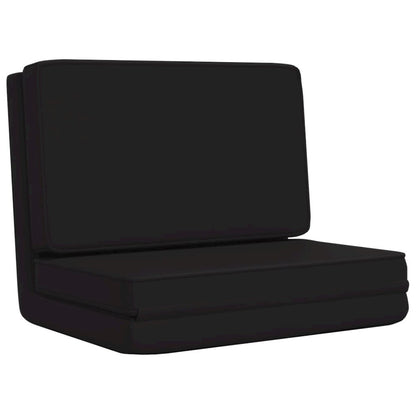 Floor Chair Black Faux leather, Foam, Metal Adjustable, Foldable