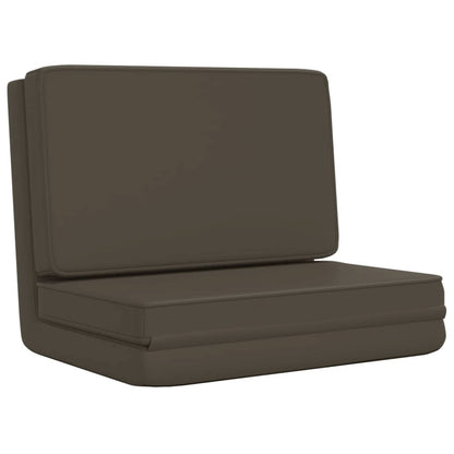 Floor Chair Anthracite Faux Leather, Metal, Foam Compact Foldable