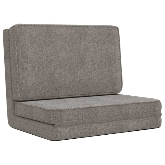 Floor Chair Light Grey Polyester, Foam, Metal Compact Foldable