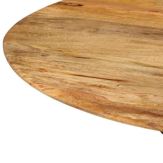 Dining Table Ø43.3"x30.7" Solid Wood Mango and Steel