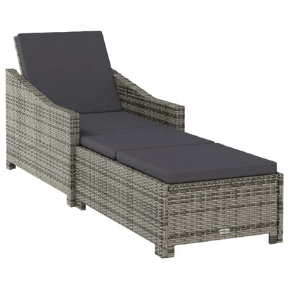Sun Lounger Dark Grey, Grey