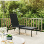 Sun Lounger Grey PE Rattan, Galvanized Steel Standard