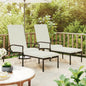 Sun Lounger Brown with Cream white cushion