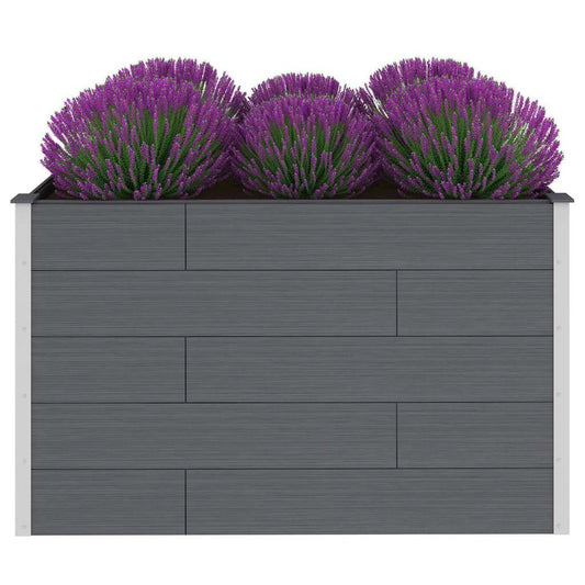 vidaXL Garden Raised Bed WPC 59.1"x39.4"x35.8" Gray