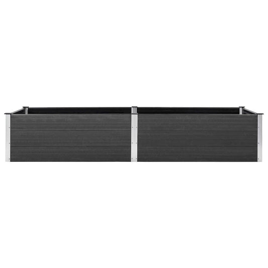 vidaXL Garden Raised Bed 78.7"x39.4"x21.3" WPC Gray