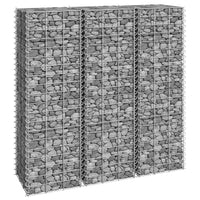 vidaXL Gabion Raised Beds 3 pcs 11.8"x11.8"x39.4" Iron