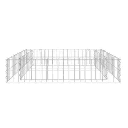 vidaXL Gabion Raised Bed Galvanized Steel 39.4"x39.4"x7.9"