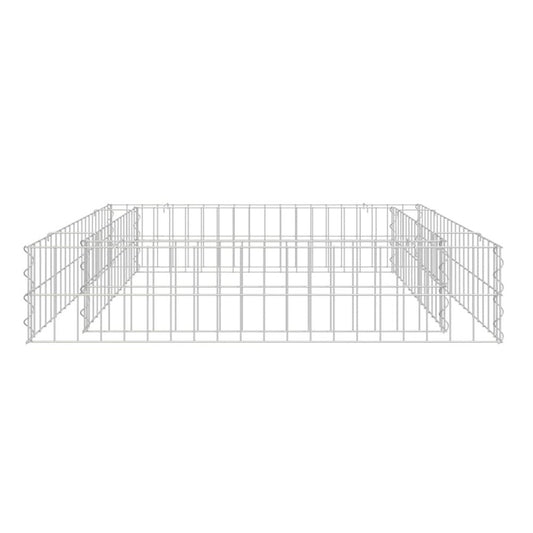 vidaXL Gabion Raised Bed Galvanized Steel 39.4"x39.4"x7.9"