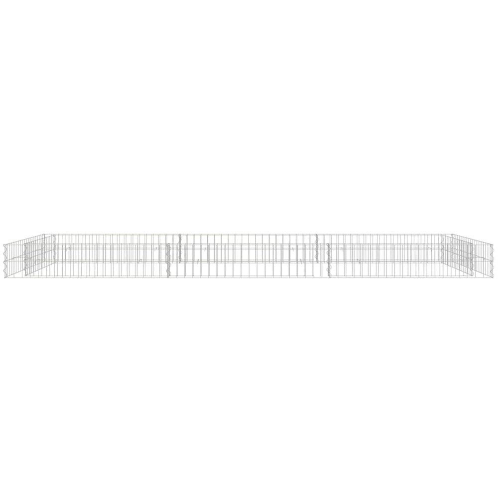 vidaXL Gabion Raised Bed Galvanized Steel 118.1"x39.4"x7.9"
