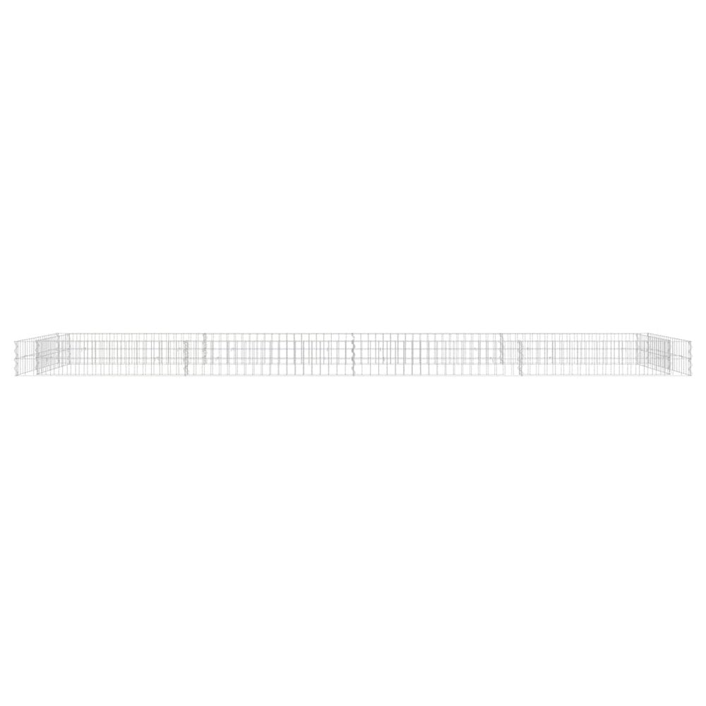Gabion Raised Bed Galvanized Steel 157.5"x39.4"x7.9"