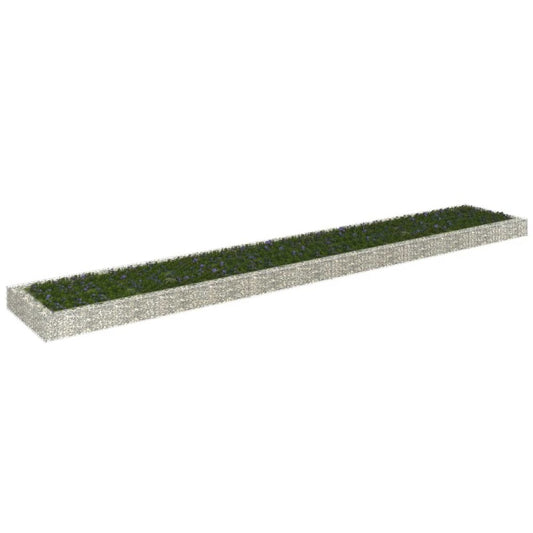 vidaXL Gabion Raised Bed Galvanized Steel 236.2"x39.4"x7.9"