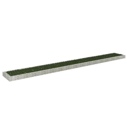 vidaXL Gabion Raised Bed Galvanized Steel 315"x39.4"x7.9"