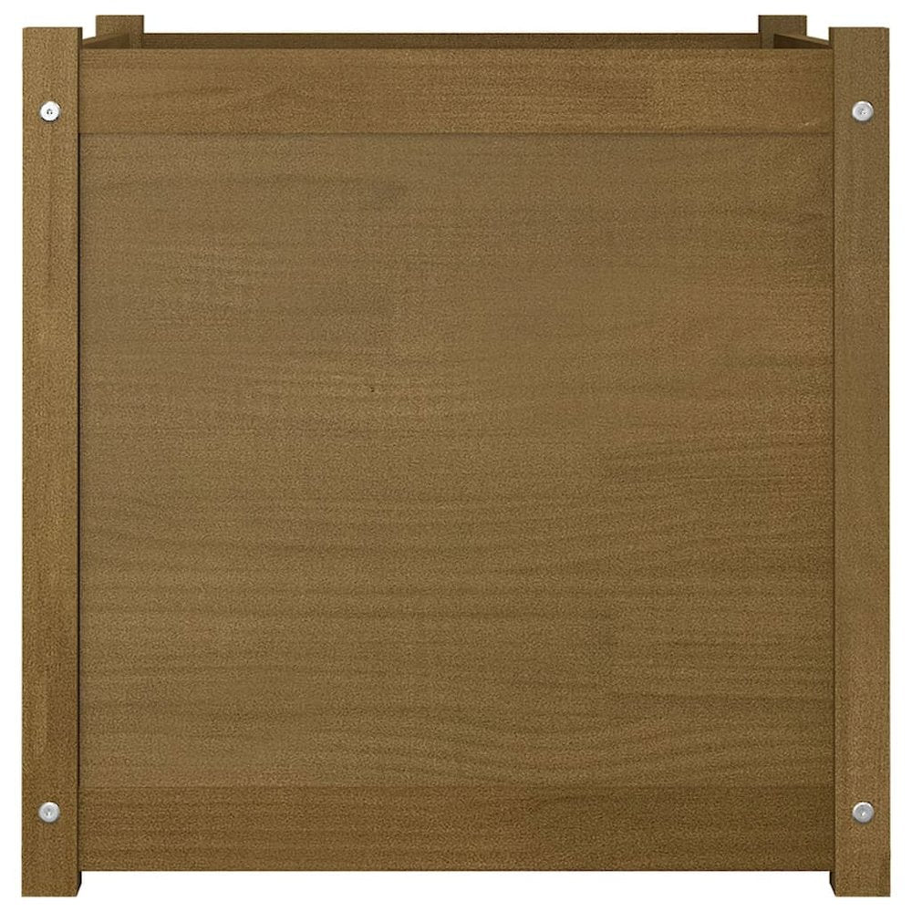 Garden Planter Honey Brown 23.6"x23.6"x23.6" Solid Wood Pine