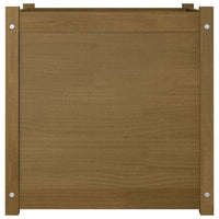 Garden Planter Honey Brown 23.6"x23.6"x23.6" Solid Wood Pine