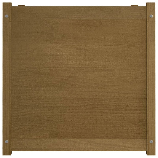 Garden Planter Honey Brown 27.6"x27.6"x27.6" Solid Wood Pine