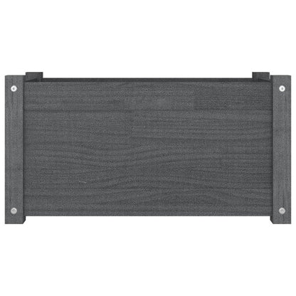 Garden Planter Gray 23.6"x12.2"x12.2" Solid Wood Pine