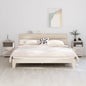 Bedside Cabinet Set of 2 White Solid pinewood, MDF Compact