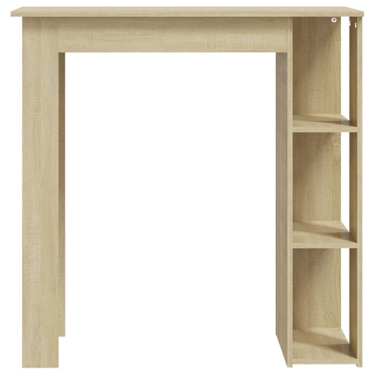 vidaXL Bar Table with Shelf Sonoma Oak 40.2"x19.7"x40.7" Engineered Wood