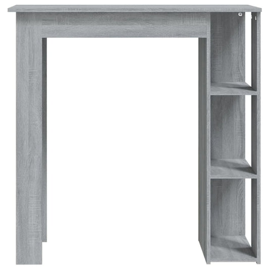 vidaXL Bar Table with Shelf Gray Sonoma 40.2"x19.7"x40.7" Engineered Wood