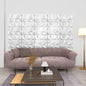 3D Wall Panels 48 pcs 19.7"x19.7" Diamond White 129.2 ft²