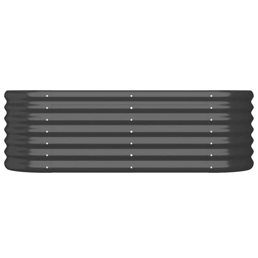 Garden Raised Bed Powder-coated Steel 44.9"x15.7"x14.2" Anthracite