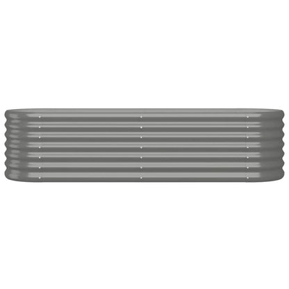 Garden Raised Bed Powder-coated Steel 59.8"x15.7"x14.2" Gray