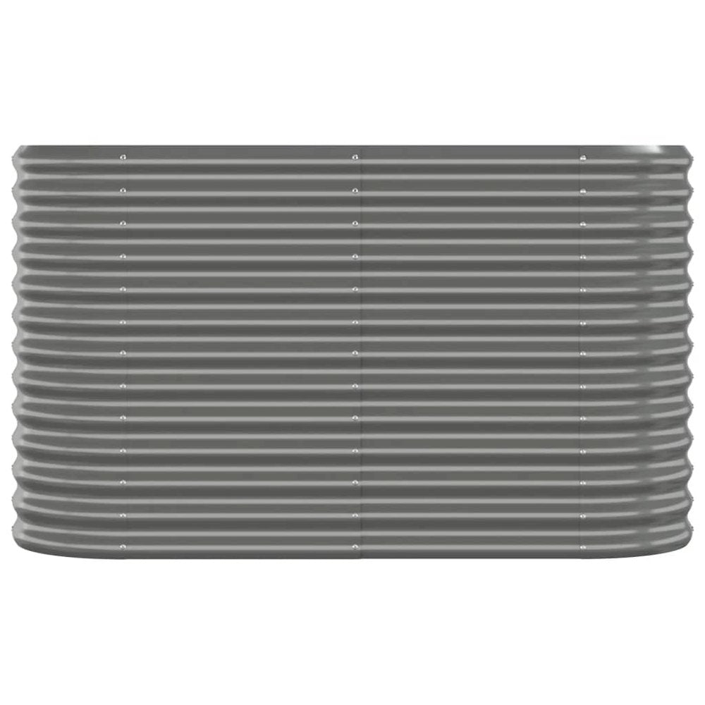 Patio Raised Bed Powder-coated Steel 44.9"x15.7"x26.8" Gray