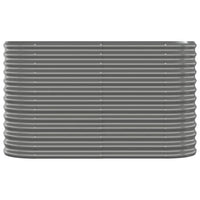 Patio Raised Bed Powder-coated Steel 44.9"x15.7"x26.8" Gray
