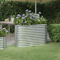 Garden Raised Bed Powder-coated Steel 44.9"x15.7"x26.8" Silver