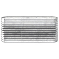 Garden Raised Bed Powder-coated Steel 59.8"x15.7"x26.8" Silver