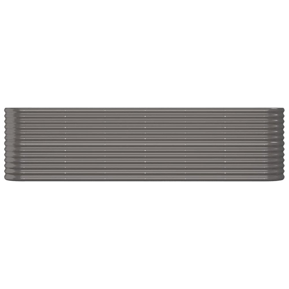 Garden Raised Bed Powder-coated Steel 102.4"x15.7"x26.8" Gray