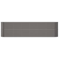 Garden Raised Bed Powder-coated Steel 102.4"x15.7"x26.8" Gray