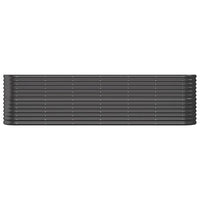 Garden Raised Bed Powder-coated Steel 102.4"x15.7"x26.8" Anthracite
