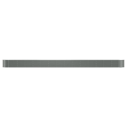 Garden Raised Bed Powder-coated Steel 244.1"x31.5"x14.2" Gray