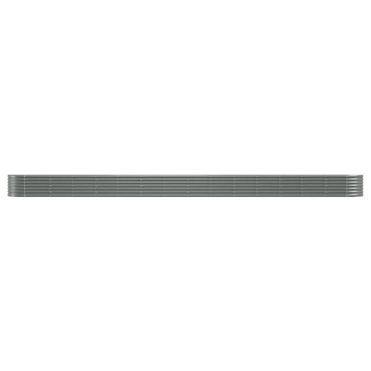 Garden Raised Bed Powder-coated Steel 244.1"x31.5"x14.2" Gray