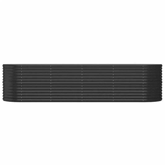 Garden Raised Bed Powder-coated Steel 116.5"x31.5"x26.8" Anthracite