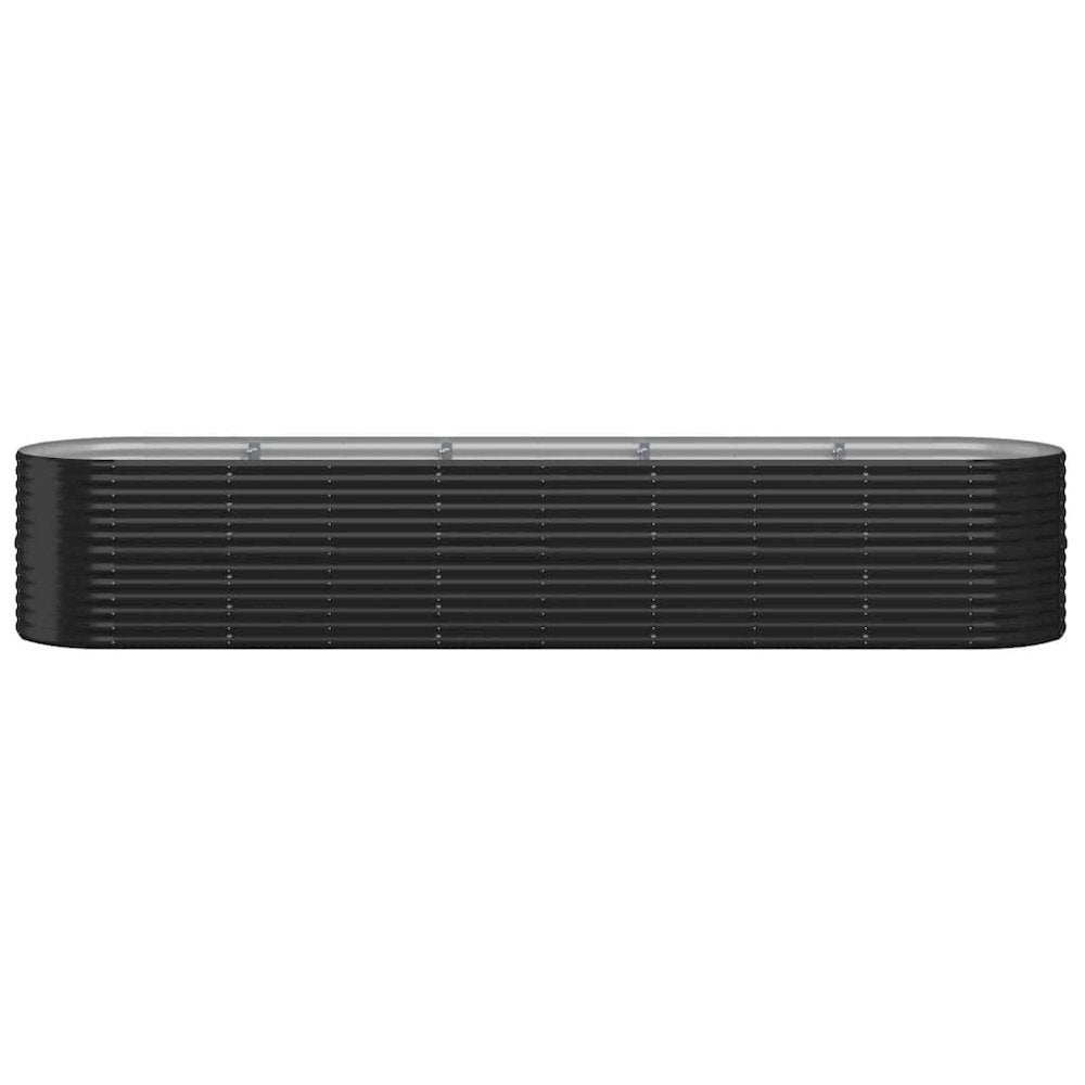 Garden Raised Bed Powder-coated Steel 144.9"x31.5"x26.8" Anthracite