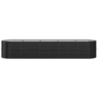 Garden Raised Bed Powder-coated Steel 144.9"x31.5"x26.8" Anthracite