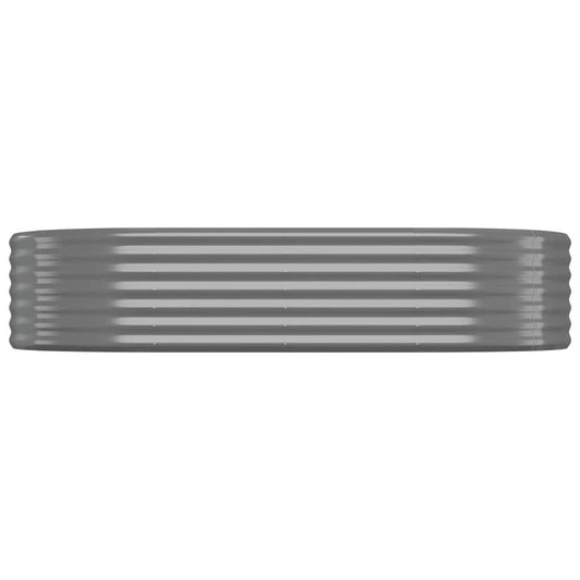 Garden Raised Bed Powder-coated Steel 68.9"x39.4"x14.2" Gray