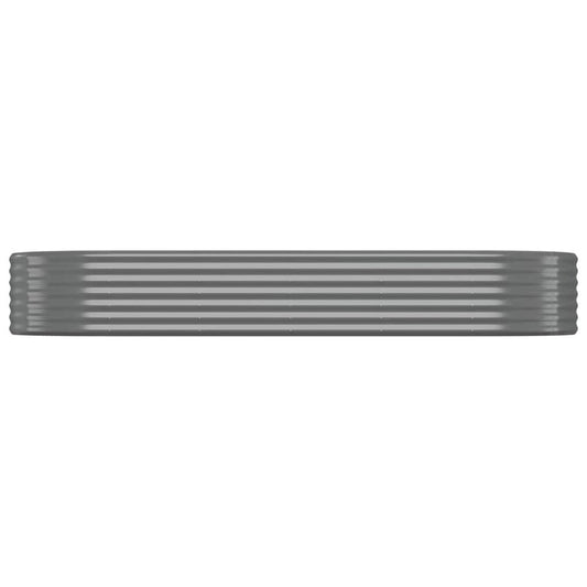 Garden Raised Bed Powder-coated Steel 98"x39.4"x14.2" Gray
