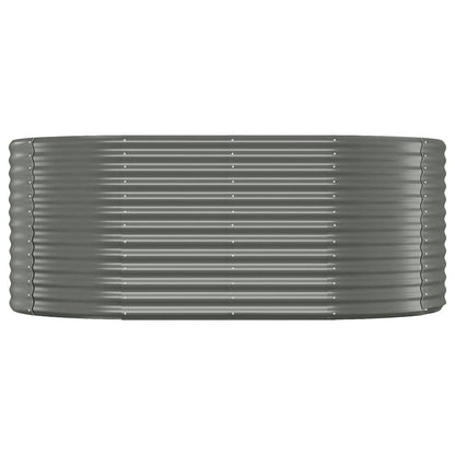 Garden Raised Bed Powder-coated Steel 68.9"x39.4"x26.8" Gray