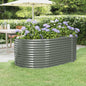 Garden Raised Bed Powder-coated Steel 68.9"x39.4"x26.8" Gray