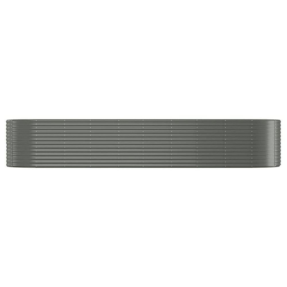 Garden Raised Bed Powder-coated Steel 155.9"x39.4"x26.8" Gray