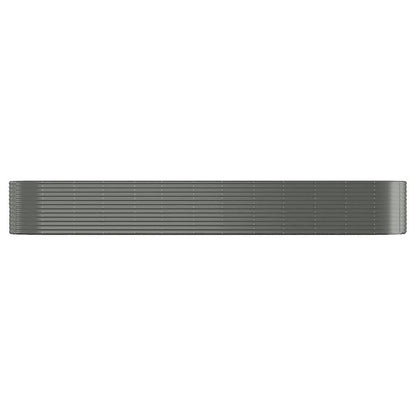 Garden Raised Bed Powder-coated Steel 199.6"x39.4"x26.8" Gray