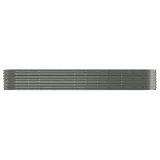 Garden Raised Bed Powder-coated Steel 199.6"x39.4"x26.8" Gray